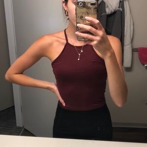 Maroon halter top